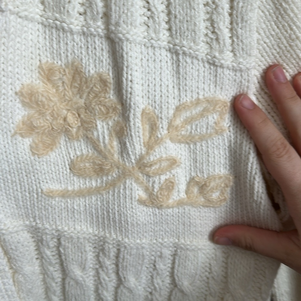 Vintage grandma oversized  floral cardigan - Picture 3 of 5